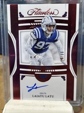 2024 Flawless Laiatu Latu Rookie Debut Signatures Ruby /15 RC Auto