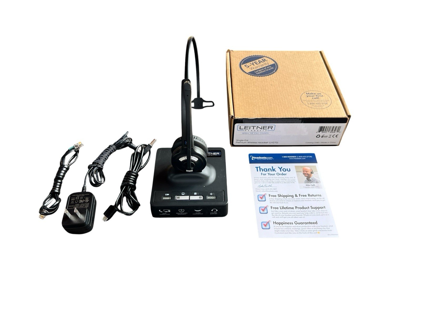 Leitner LH270 Wireless Office Headset w/ Microphone *Used 2 Days*