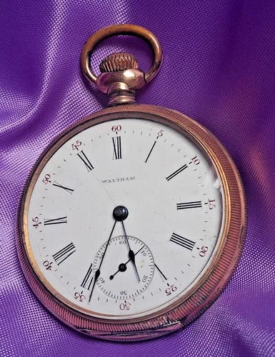 Antique WALTHAM Gold filled pocket watch RUNS Stunning Piece
