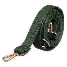 Leather Purse Straps 1Pcs - 51.2 Inch Adjustable Straps - Dark Green  Gold 