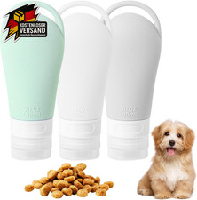 Silikon Futtertube Hund 90ml Reiseflaschen Haustier Futterbehälter Training Set