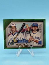 2020 Topps Gallery Master and Apprentice Bo Bichette, Roberto Alomar Green /250 