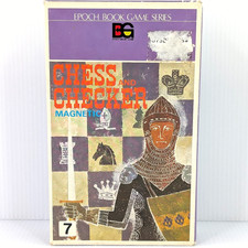 1977 Epoch Book Game Series Magnetic Chess & Checkers Portable Travel Set
