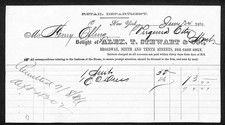 1876 Alex T. Stewart (Early Dept Store) Broadway NYC Billhead to Henry Elling