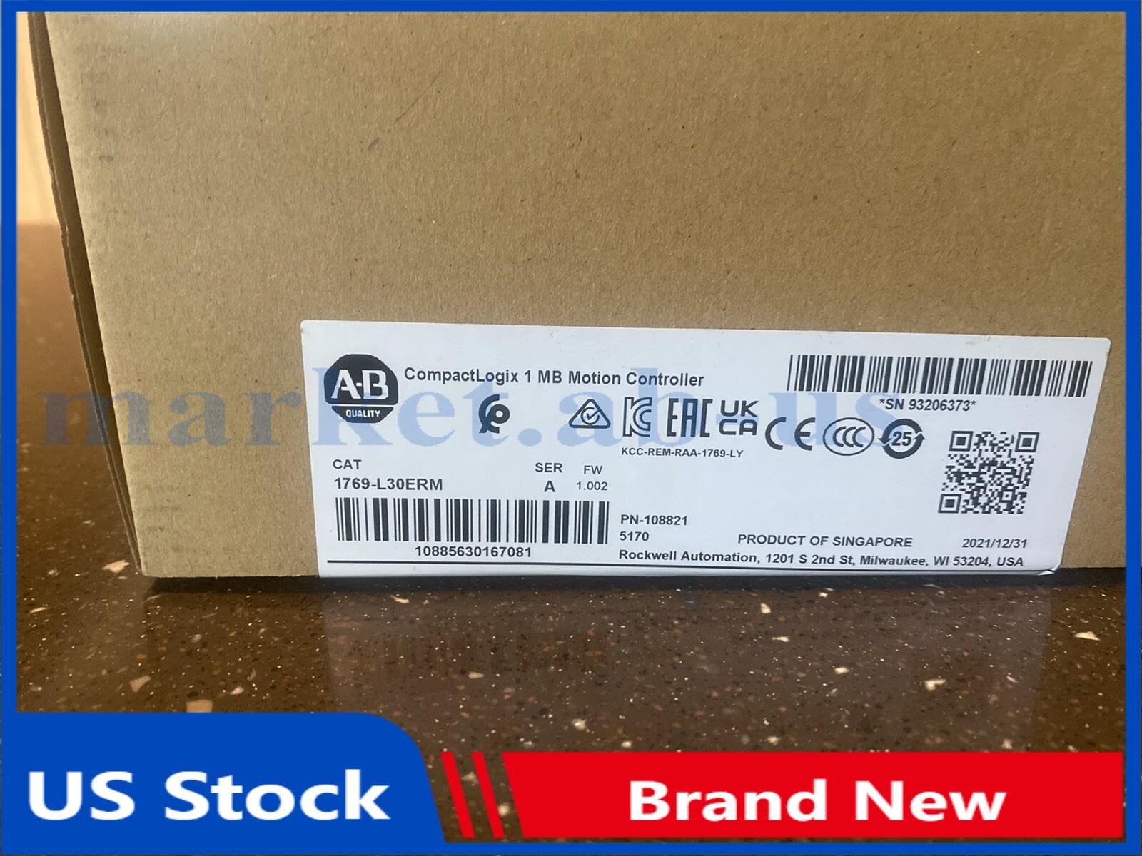 1 PCS New Factory Sealed Allen-Bradley AB 1769-L30ERM 1769L30ERM In Stock