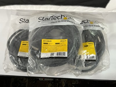 Lot Of 3 Startech.com DVI 20  Male To Male Cable - New