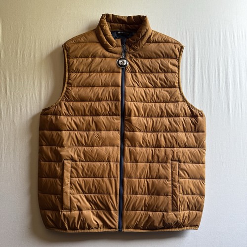 SWISSTECH Puffer Vest Mens XL Brown Quilted Insulated Zip Front Outdoor Layer