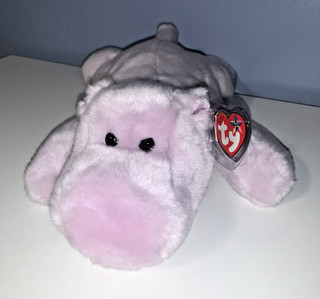 TY Beanie Buddies Purple Happy the Hippo 2000 MWMT! Excellent Condition with Tag