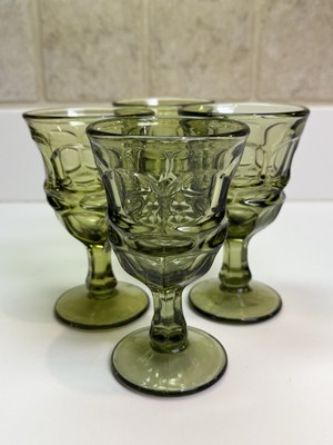 Fostoria Argus Green Wine Glasses-Set of 4