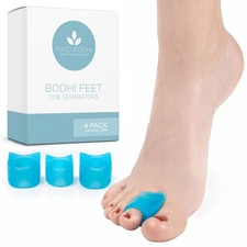 Mind Bodhi Single-Loop Toe Separators 4-Pack: Correcting 4 Piece Set, Blue