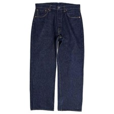 Levi's 501XX Valencia USA 555 W34 Vintage Denim Jeans Dark Indigo Big E F/S