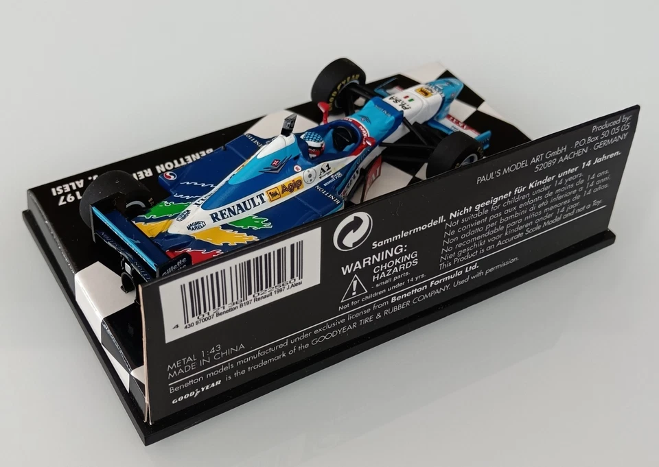 Benetton Renault B197 Alesi 1997 F1 1/43 Minichamps - Immagine 4 di 4