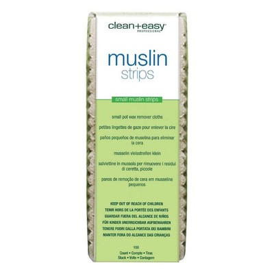 Clean + Easy Muslin Wax Strips   Pre-Cut Facial Waxing Strips for Face Upp
