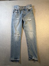 Levi's Premium 501 Original Fit Distressed Button Fly Jeans