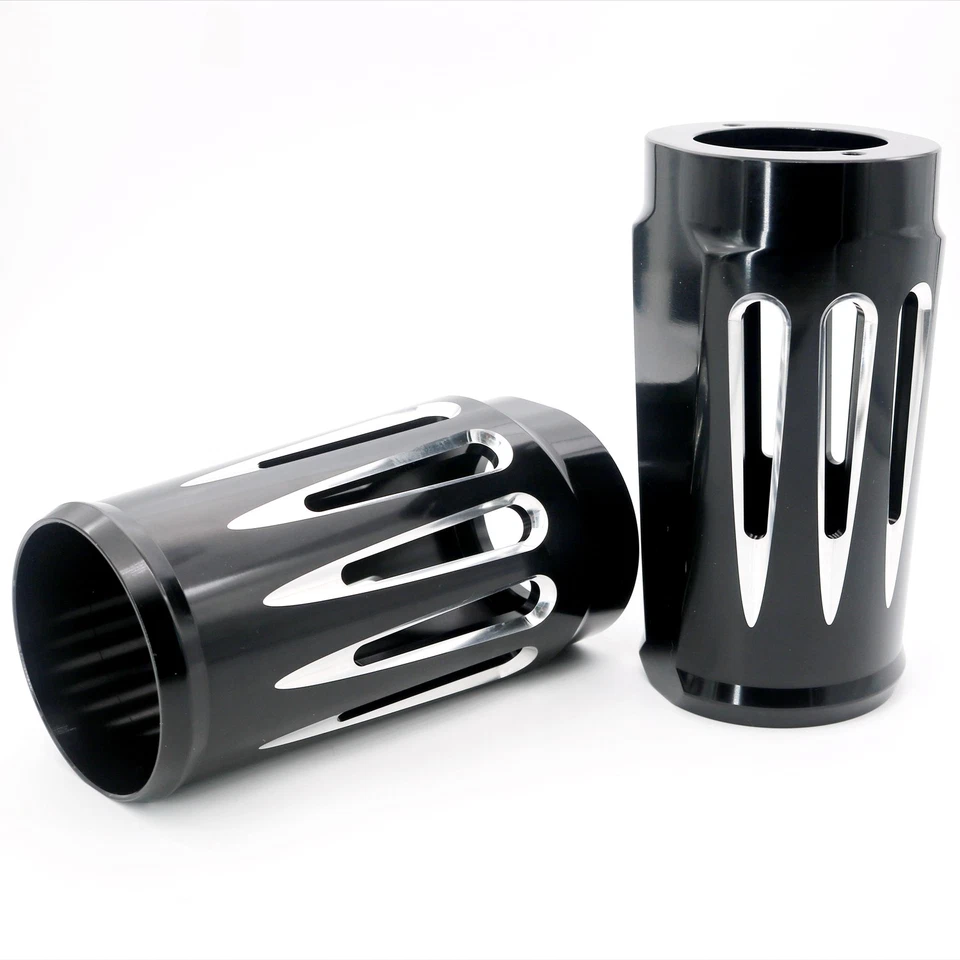 Ползунки алюминиевые вилочные в нормандском стиле для Harley Electra Glide Trike 1986-2013 черные - Изображение 4 из 4