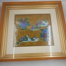 Cloisonné craft peacock and peony