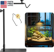 Reptile Heat Lamp Stand, Adjustable 18"-32"H Light Holder, Heavy Base