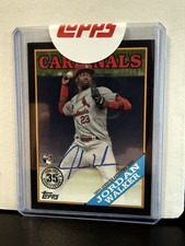 Jordan Walker Rookie Auto 2023 Topps 1988 Black /199 Border On Card #88BA-JWA