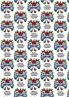 PLAYSTATION GAMING CONTROLLER Personalised Christmas Gift Wrap - Playstaion Wrapping Paper
