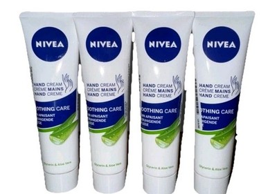 NIVEA HANDCREAM SOOTHING CARE GLYCERIN & ALOE VERA 100ml X4
