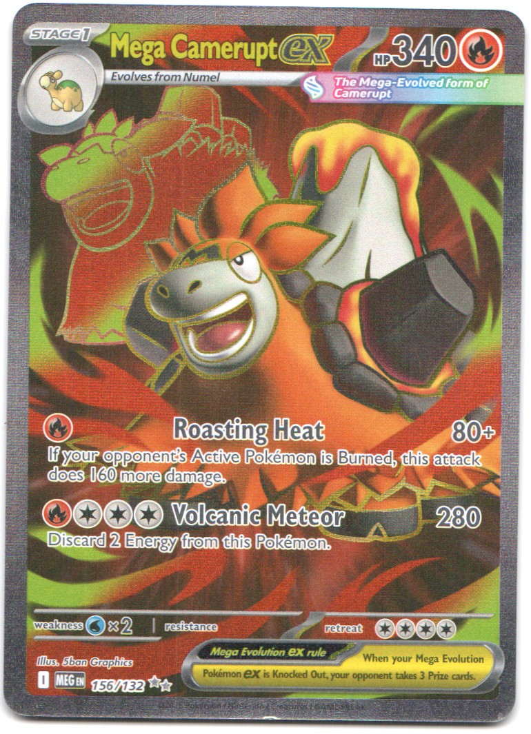 Mega Camerupt ex Ultra Rare ME01: Mega Evolution 156/132 NM