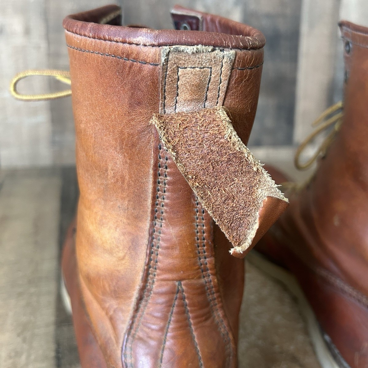 Red Wing 877 Vintage Irish Setter Moc Toe Work Boots Mens 16 B | eBay