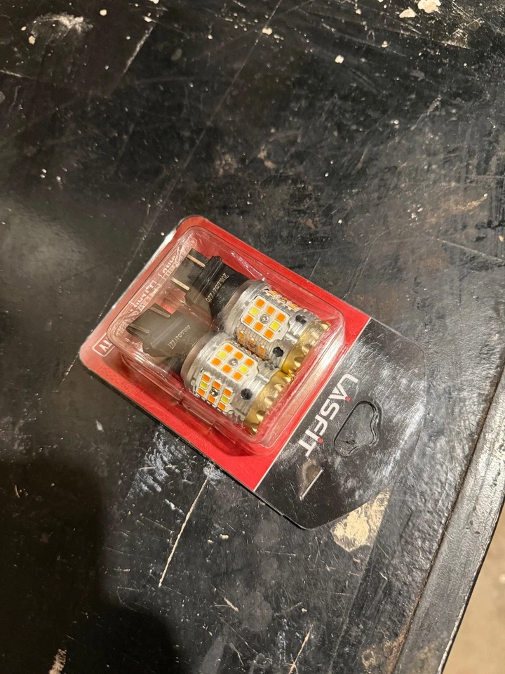 LED Turn Signal Parking/DRL Lights 7443 Switchback Amber White Anti Hyper Flash - Image 2 of 4