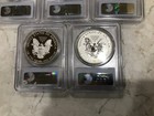 25th ANNIVERSARY SET OF SILVER EAGLE DOLLAR(5 coins) CERTIFIED,GRADED PCGS69 — photo 6