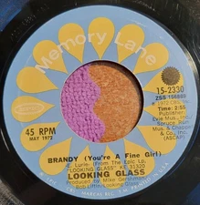 Looking Glass "Brandy (You're a Fine Girl) / Golden Rainbow" reissue strong VG