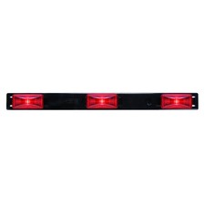 3-LED RED IDENTIFICATION LIGHT BAR WITH BLACK BASE