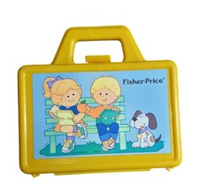Vintage Fisher Price 1990  Fun With Food  Yellow Plastic Play Lunchbox