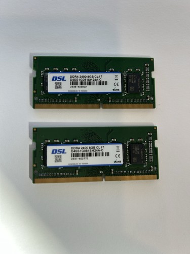 DSL 8GB x 2 Total of 16GB DDR4 CL 17  Lap top ram 2400 Mhz - Picture 1 of 2