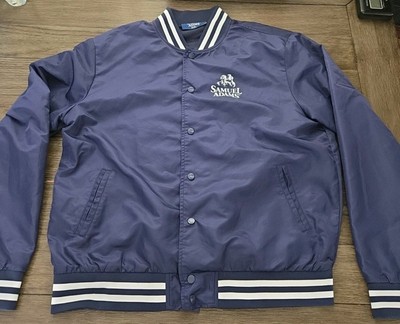 Samuel Adams Brackets & Beers Bomber Blue Jacket Sam Adams 23 Size