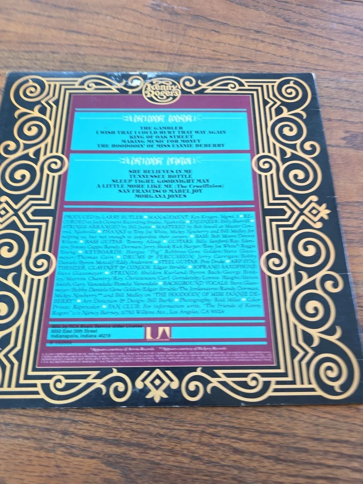  Record Kenny Rogers The Gambler Vinyl LP Album 1978 United Artists Lot C48 - Image 2 of 4