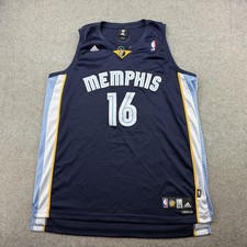 Memphis Grizzlies Jersey Mens 2XL +2 Navy Blue Pau Gasol 16 Adidas