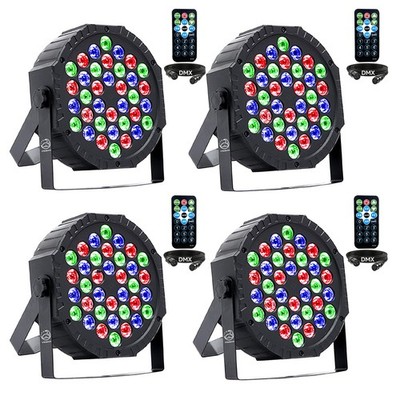 Strobe 36 DJ LED Par Light,RGB Party Lights with Sound Activated Remote DMX Cont