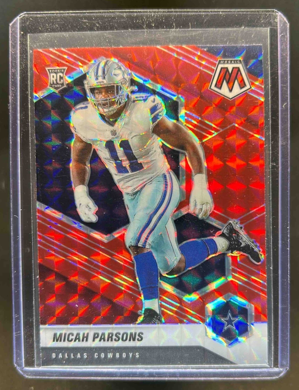 2021 Mosaic Micah Parsons RC Prizm Red Rookie #362 Cowboys