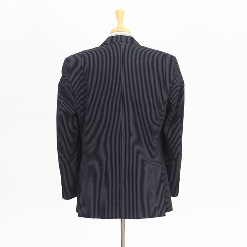 Jos. A. Bank 44L Navy Sport Coat Blazer Jacket Striped 2B Cotton - Picture 7 of 11