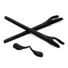 Black Rubber Replacement Ear Socks & Nose Pads For-Oakley Radar EV Path Sunglass