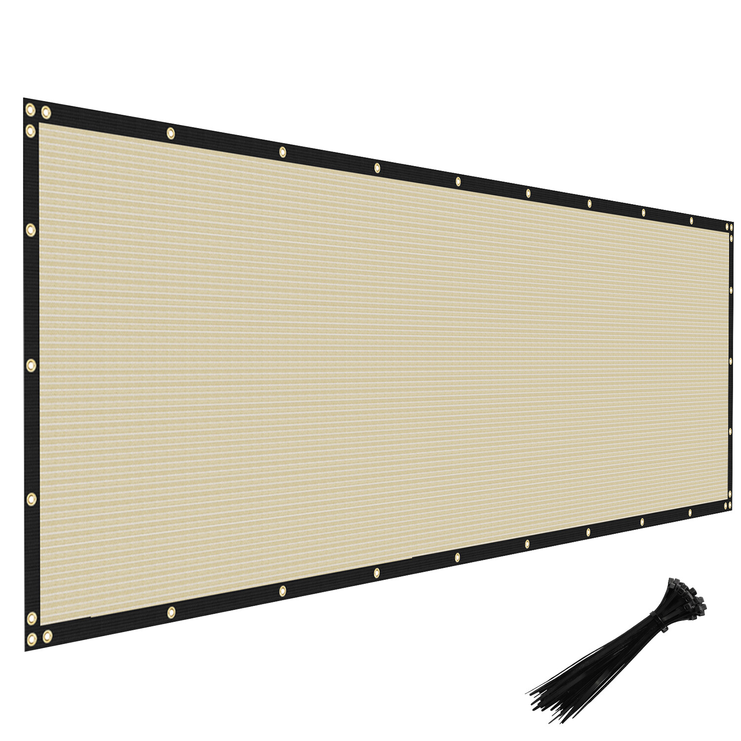 4' 5' 6' 8' Tall Privacy Fence Screen Beige Windscreen Yard Shade Mesh ...