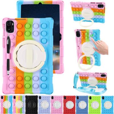 Silicone Shockproof Stand Case Strap Cover For Samsung Galaxy Tab S9 S9FE S8 S7 
