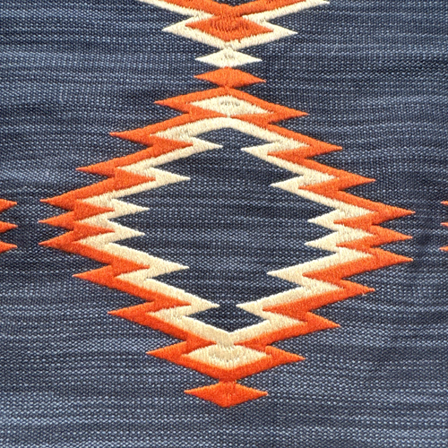 Kravet Vasquez Durango Museum of New Mexico Aztekenblau Dekor Stoffmuster #6