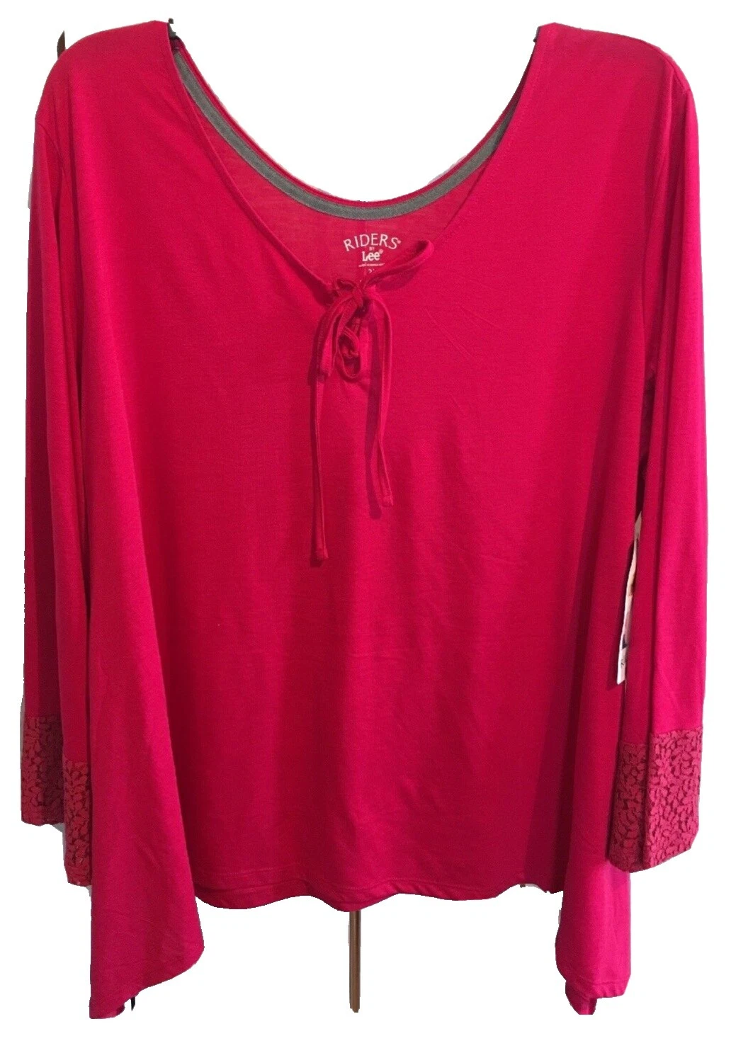 Patrón sólido Lee Women's Tops