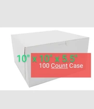 100-Pack SCT 0977 Lock-Corner Clay Coat Craft Bakery Cup Cake Box 10x10x5.5 USA