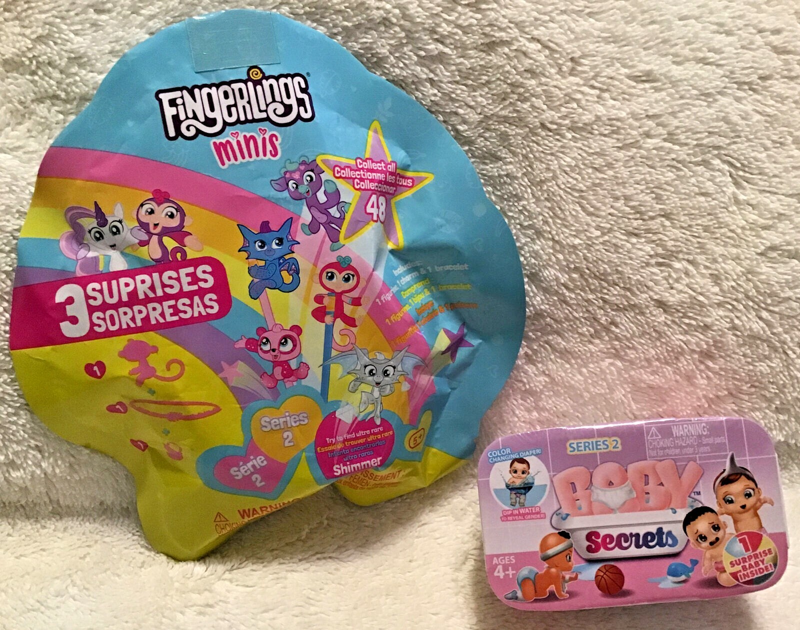 GIRLS Birthday TOY BOX 6 Gifts Fingerlings Stocking Stuffers Collectible NEW