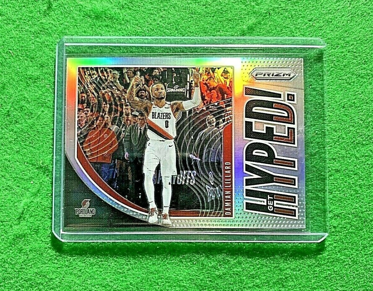 DAMIAN LILLARD SILVER PRIZM HYPED CARD TRAIL BLAZERS 2019-20 PRIZM BASKETBALL 