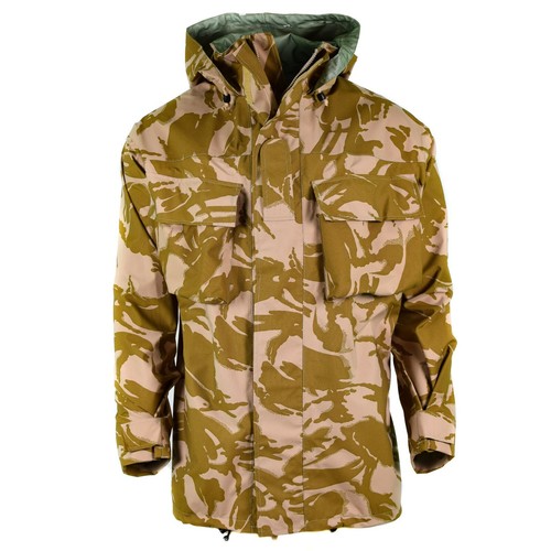 Genuina Chaqueta De Combate Ejército Británico Desierto Camo Jugador más  Valioso Goretex Impermeable Lluvia Nuevo | eBay