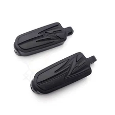 Tribal Foot Pegs Rests Black For Harley-Davidson Male Style Footpeg Mount