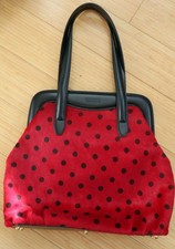 Moschino Leather Fur Ladybug Ladybird Women Purse Bag Italian Design Handbag