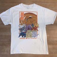 Camiseta Naruto Para Hombre Grande Shippuden Biju Tailed Beasts Blanco Kurama Anime
